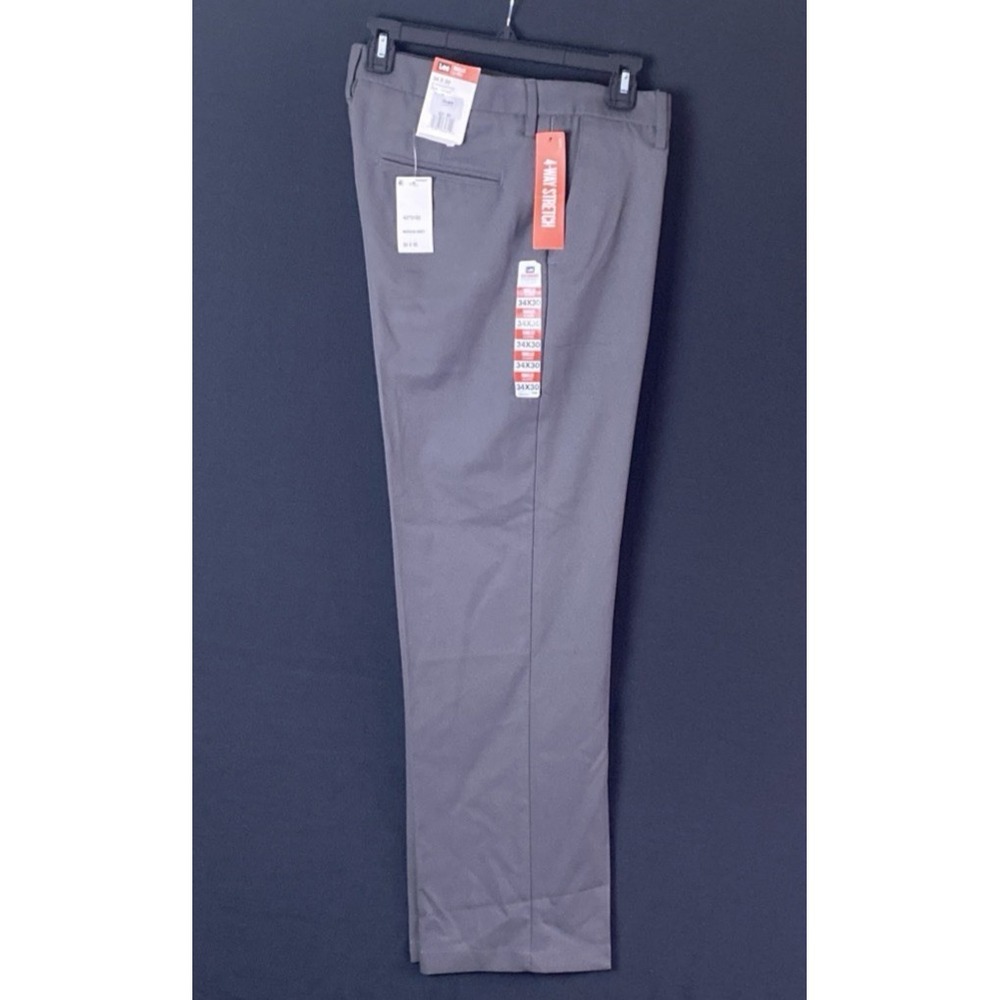 Lee Pants‎ Mens 34x30* Gray Traveler Chino Straight Performance Series Stretch